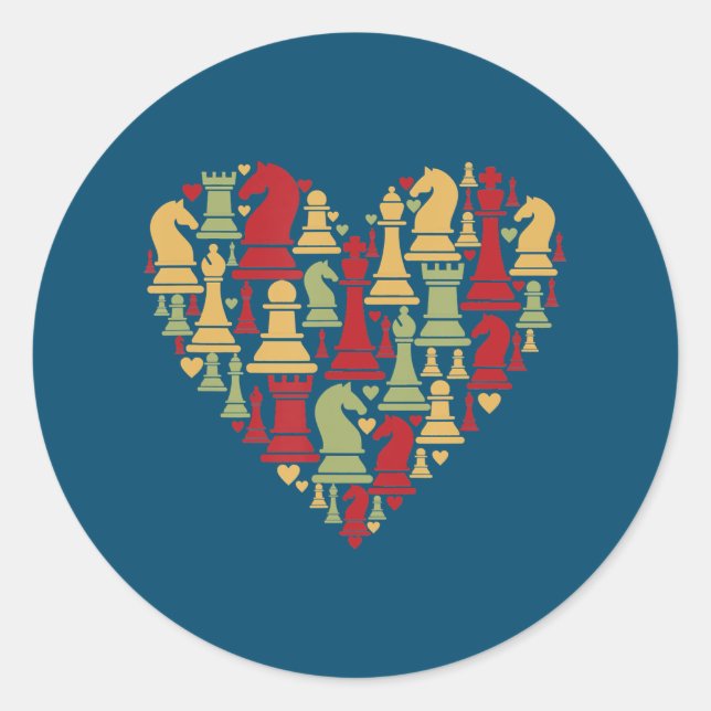 Chess Lover | I Really Love Playing Chess Classic Round Sticker (Front)