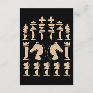 Chess :Lover Knight Chess Figure Chess Enclosure Card
