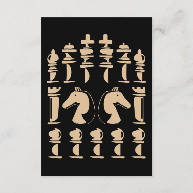 Chess :Lover | Knight Chess Figure Chess Enclosure Card (Front)