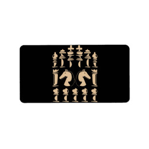 Chess :Lover Knight Chess Figure Chess Label