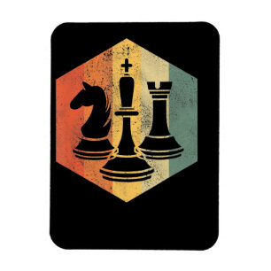 Chess Lover Knight King Rook Chess Colourful Gif Magnet