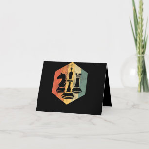 Chess Lover Knight King Rook Chess Colourful Gif Thank You Card