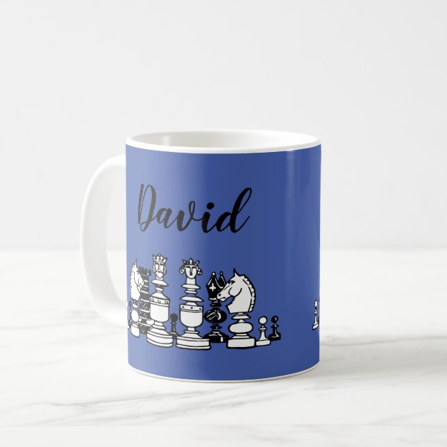 Chess Lover Personalised Coffee Mug (Front Left)
