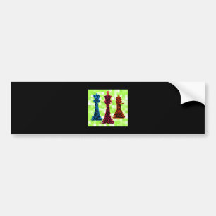 Chess Lover   Queen King Bishop Chess Bumper Sticker
