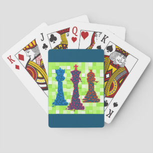 Chess Lover Queen King Bishop Chess Playing Cards