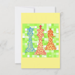 Chess Lover Queen King Bishop Chess Thank You Card