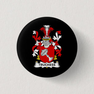 Chess Lover   Truchess Coat of Arms - Family Crest 3 Cm Round Badge