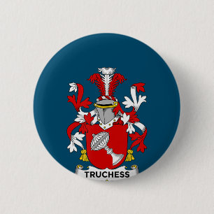 Chess Lover   Truchess Coat of Arms - Family Crest 6 Cm Round Badge