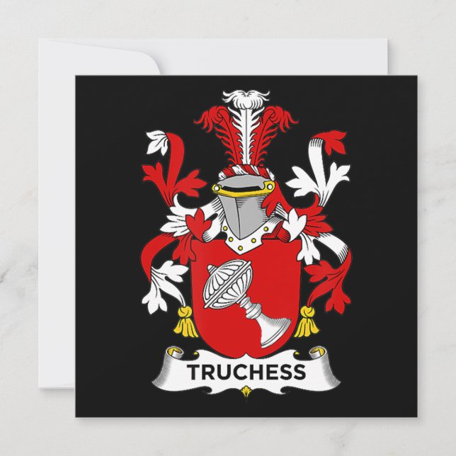 Chess Lover | Truchess Coat of Arms - Family Crest Invitation (Front)
