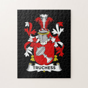 Chess Lover Truchess Coat of Arms - Family Crest Jigsaw Puzzle