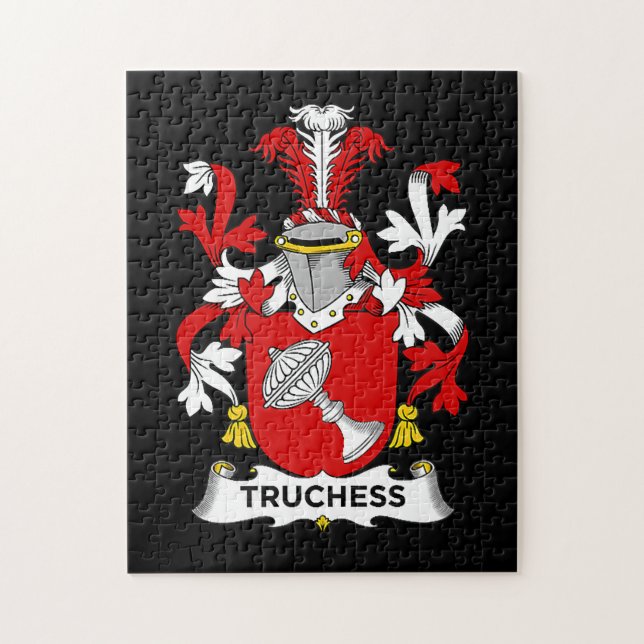 Chess Lover | Truchess Coat of Arms - Family Crest Jigsaw Puzzle (Vertical)
