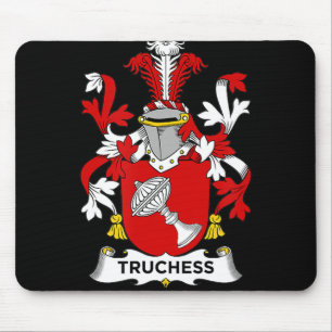 Chess Lover Truchess Coat of Arms - Family Crest Mouse Pad