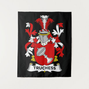 Chess Lover Truchess Coat of Arms - Family Crest Tapestry