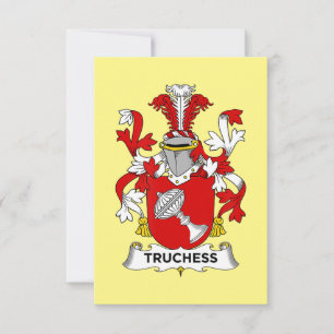 Chess Lover Truchess Coat of Arms - Family Crest Thank You Card