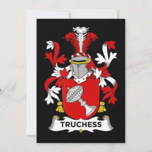 Chess Lover Truchess Coat of Arms - Family Crest Thank You Card