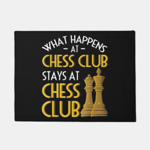 Chess Lover   What Happens At Chess Club Humour Doormat