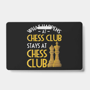 Chess Lover   What Happens At Chess Club Humour ID Badge