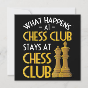 Chess Lover   What Happens At Chess Club Humour Invitation