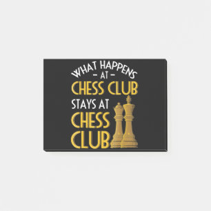 Chess Lover What Happens At Chess Club Humour Post-it Notes