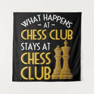 Chess Lover   What Happens At Chess Club Humour Tapestry