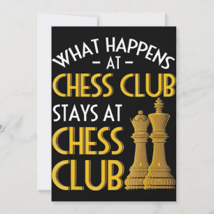 Chess Lover   What Happens At Chess Club Humour Thank You Card