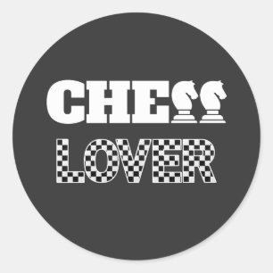 Chess Lover White Knights Creative Unique Game Classic Round Sticker