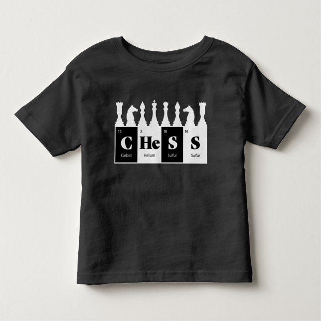 Chess Made of Elements Graphic Chess Pieces Design Toddler T-Shirt (Front)