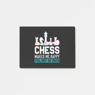 Chess Makes Me Happy Humour Funny Gift Post-it Notes