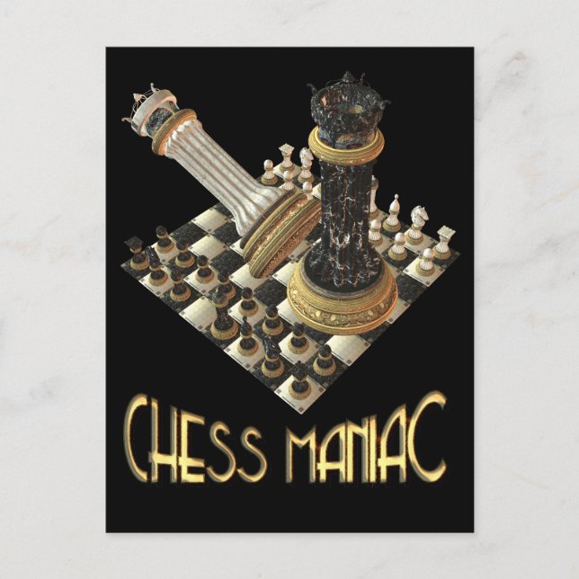 Chess Maniac Postcard (Front)