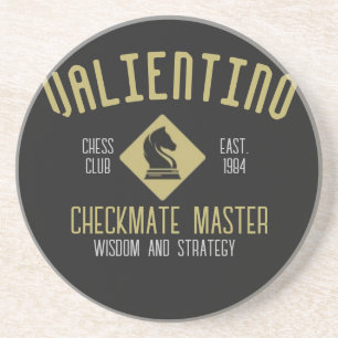 Chess master horse custom name chessman coaster