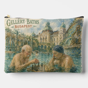 Chess match Gellert Baths Budapest Hungary Accessory Pouch