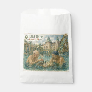 Chess match Gellert Baths Budapest Hungary Favour Bag