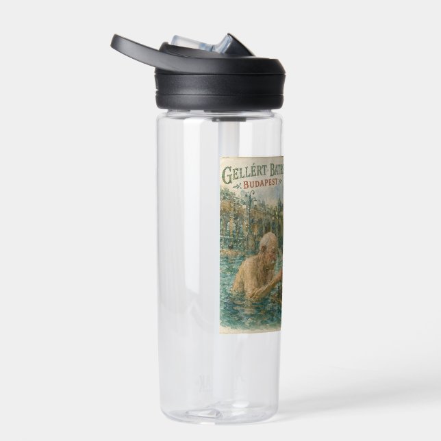 Chess match Gellert Baths Budapest Hungary Water Bottle (Right)