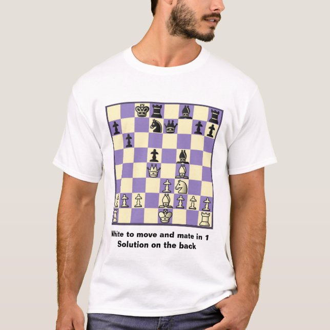 Chess Mate In 1 Puzzle #2 Basic T-Shirt (Front)