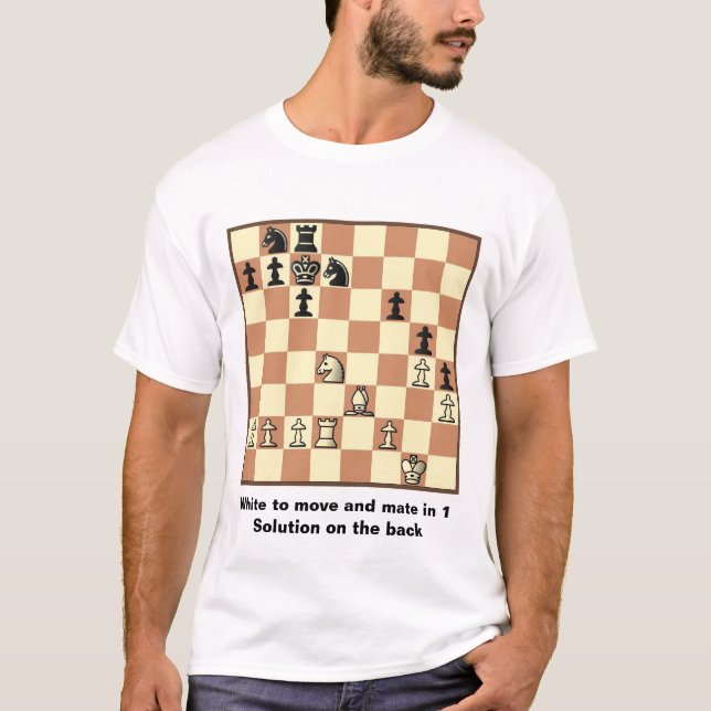 Chess Mate In 1 Puzzle #3 Basic T-Shirt (Front)