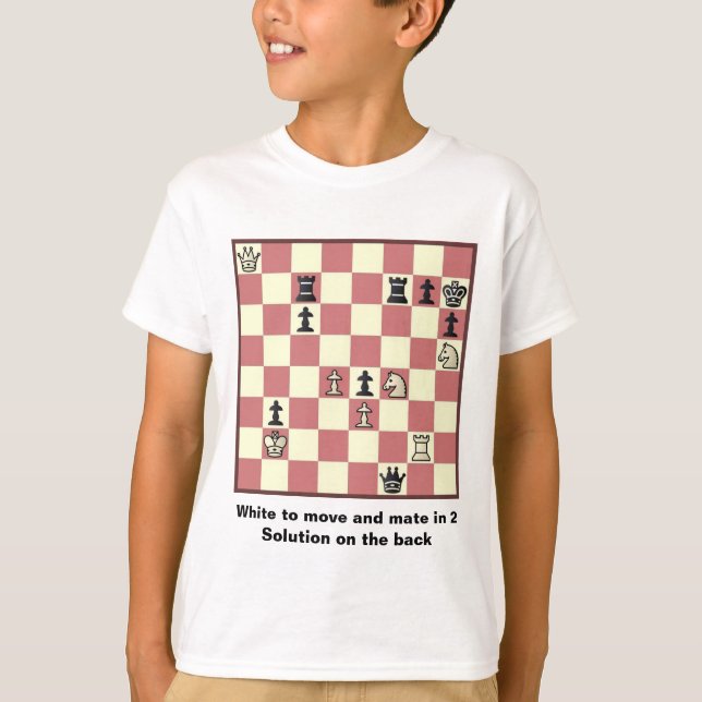 Chess Mate In 2 Puzzle #6 T-Shirt (Front)