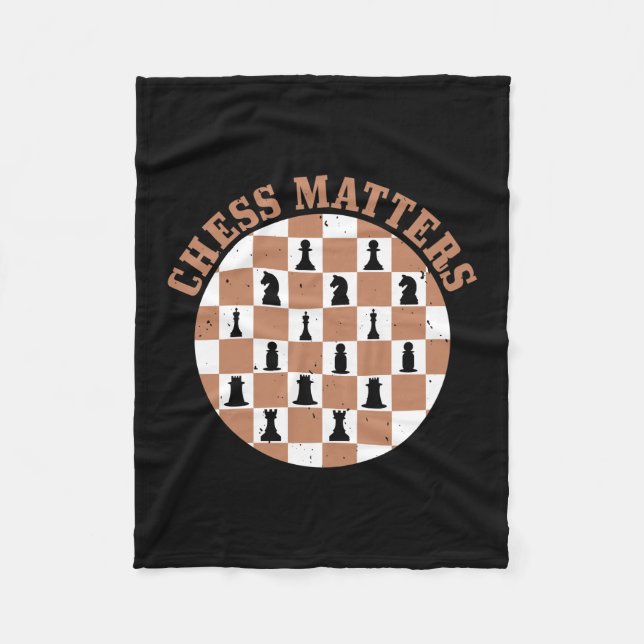 Chess Matters Fleece Blanket (Front)