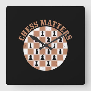 Chess Matters Square Wall Clock