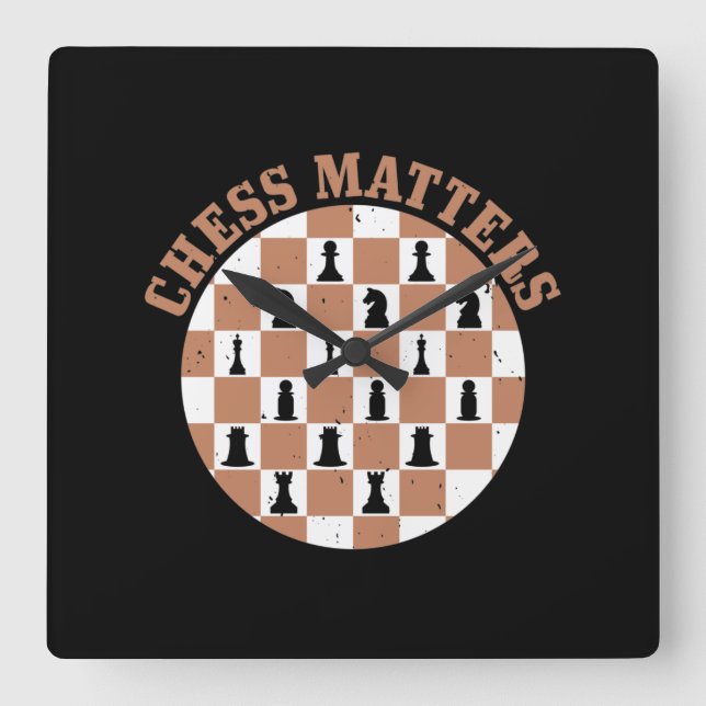 Chess Matters Square Wall Clock (Front)