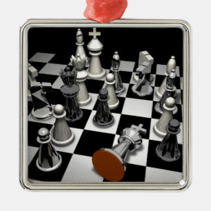Chess Metal Tree Decoration