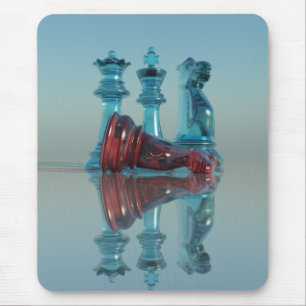 Chess Mousepad - King Queen Knight Chess