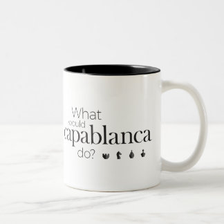 Chess Mug: What would Capablanca do? Two-Tone Coffee Mug