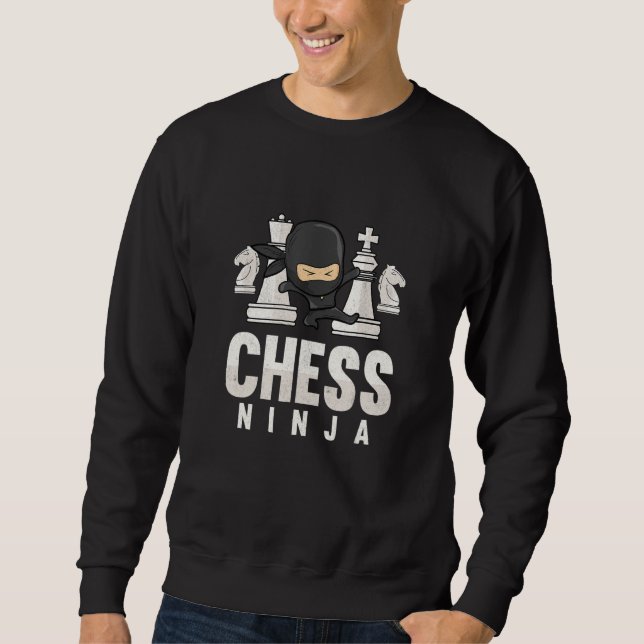 Chess Ninja Funny Chess Kids Chess Player Chess Bo Sweatshirt (Front)