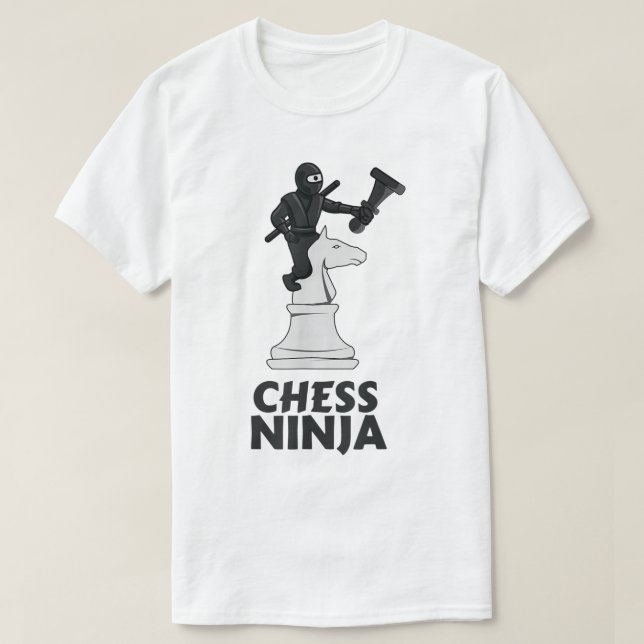 Chess Ninja | Funny Strategy Gamer Design T-Shirt (Design Front)