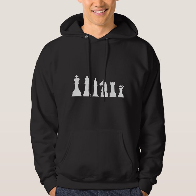 Chess Ninja Master Funny Graphic Hoodie (Front)