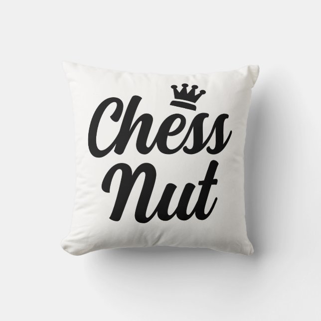 Chess Nut Throw Pillow (Front)