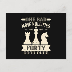 Chess - One bad move nullifies 40 good Postcard