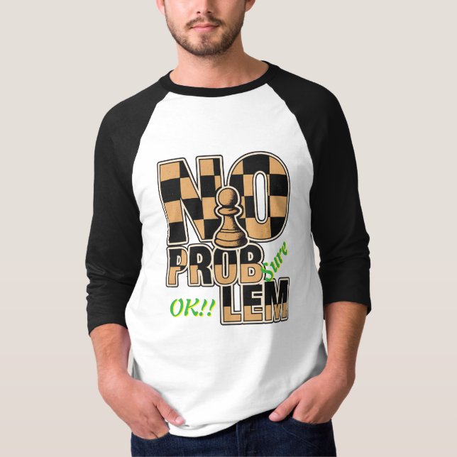 Chess Pawn Raglan Tee | Custom Text Gift (Front)