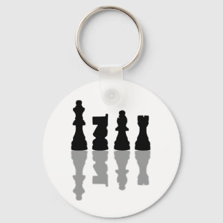 Chess peices reflection key ring