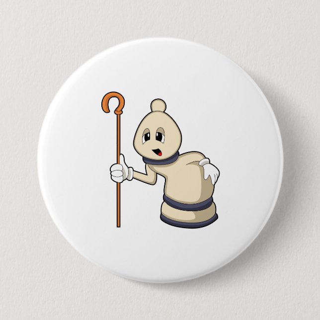 Chess piece Bishop at Chess 7.5 Cm Round Badge (Front)